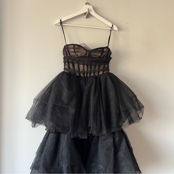 NBD Paula Gown in Black Tulle Maxi Dress Size XS - Picture 4 of 8